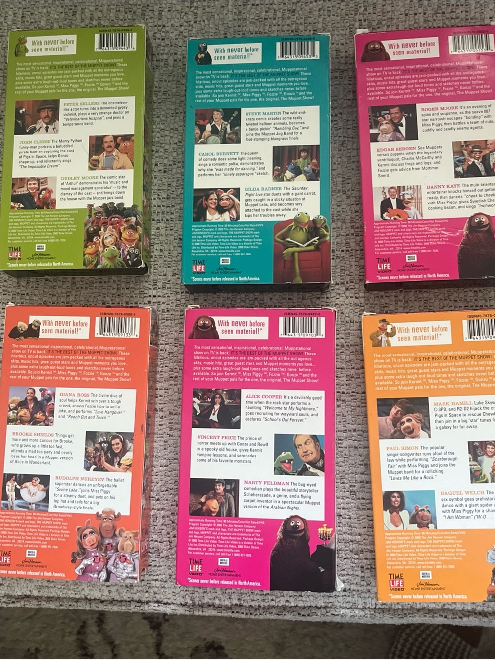 Best of Muppets Show VHS Lot of 6 Time Life 2000 Collection Set - Picture 3 of 10